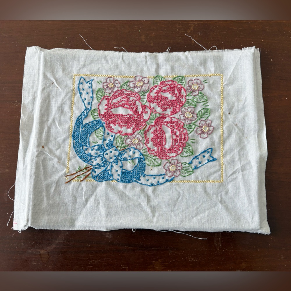 Vintage cross stitch embroidery